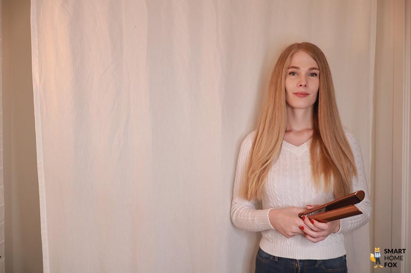 Результат укладки с помощью Дайсон коралл.